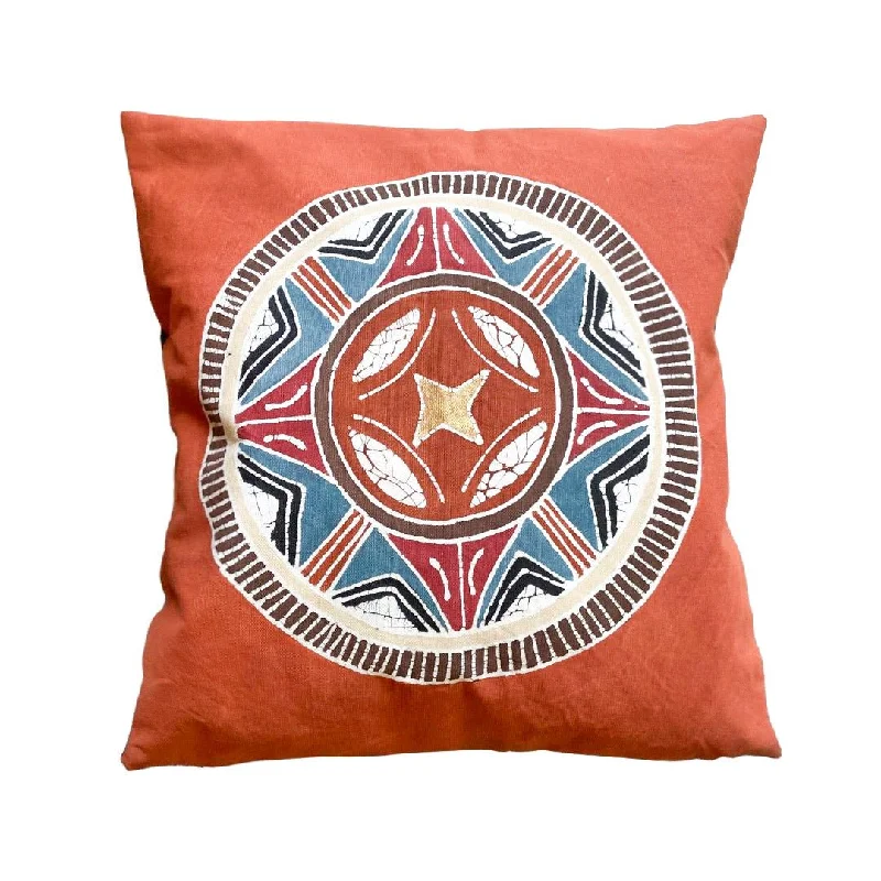 African Circles Massai Orange Cushion Cover