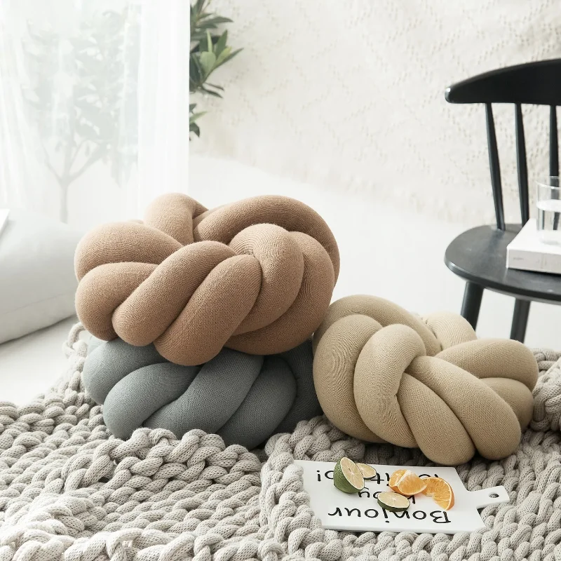 Flower Knot Soft Cotton Knit Pillows