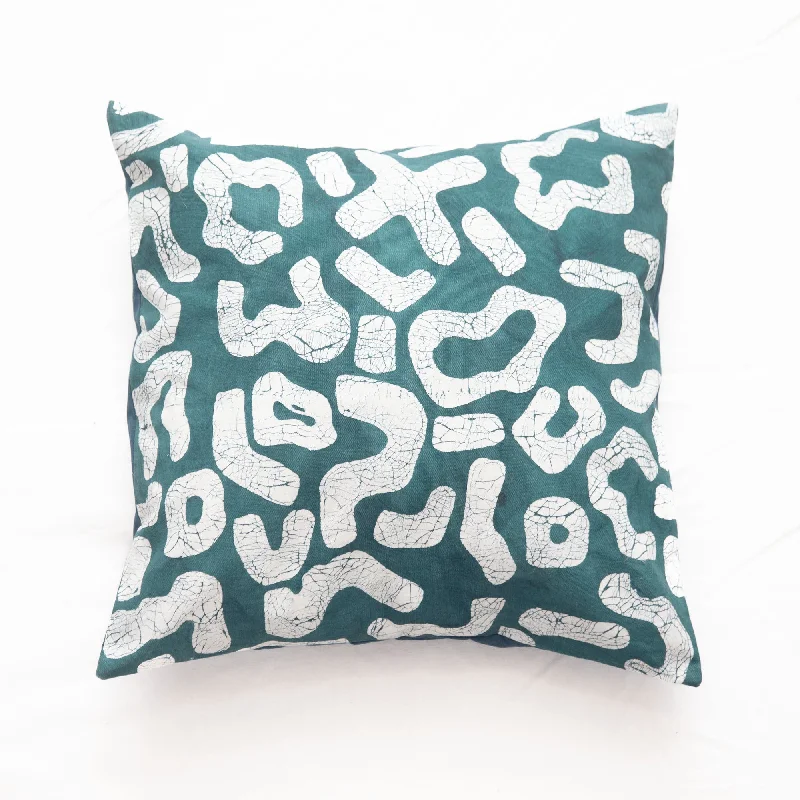 Kuba Blues Filled Teal Cushion Cover