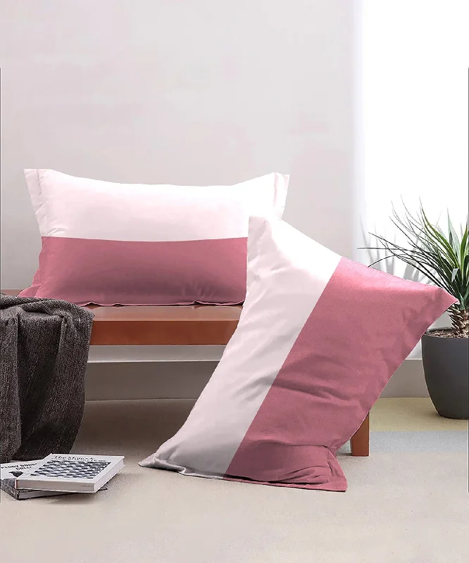 Urban Comfort Pillow Covers Set, 144 Tc,Delicate Blush