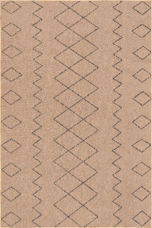 Alexandra Easy-Jute Washable Zig Zag Rug | Natural