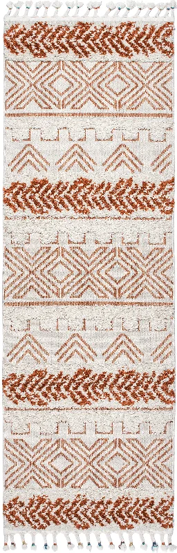 Banded Shag Rug | Rust