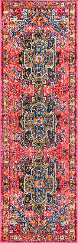 Cartouche Medallion Rug | Pink