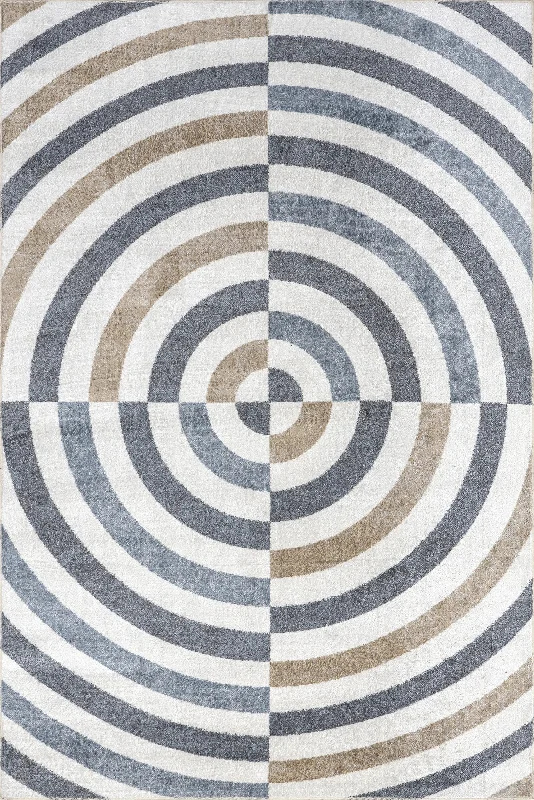 Chandra Retro Spirals Rug | Blue