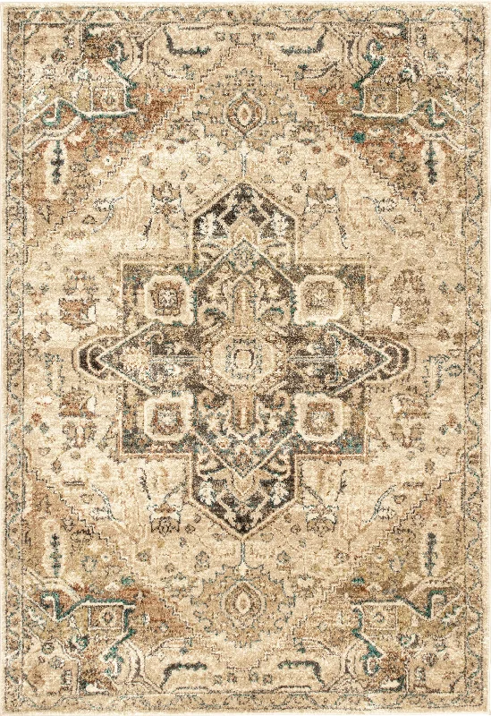 Diamond Medallion Rug | Tan