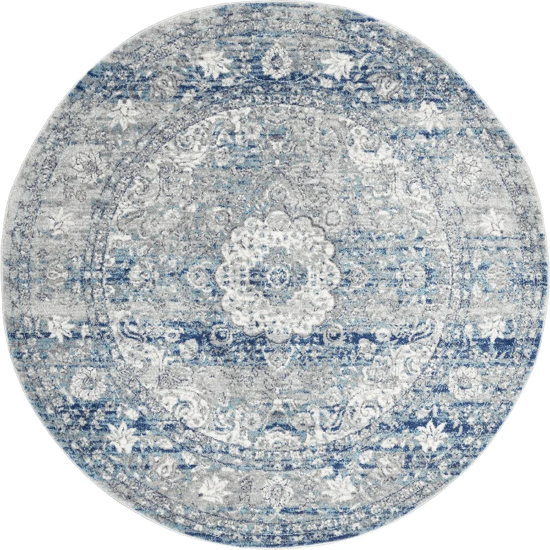 Distressed Persian Rug | Light Blue