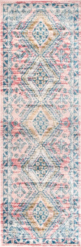 Faded Diamond Rug | Light Pink