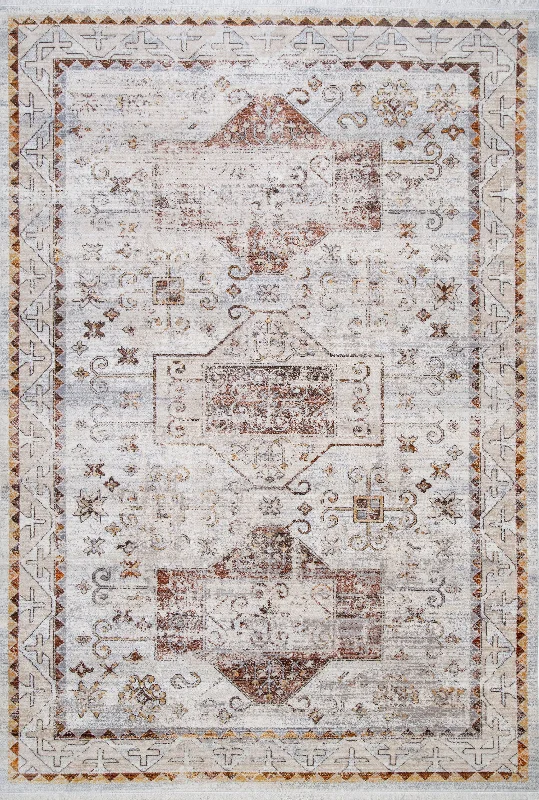 Faded Native Panels Rug | Beige