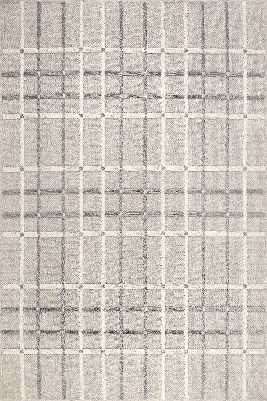 Fleur Striped Washable Rug | Light Grey