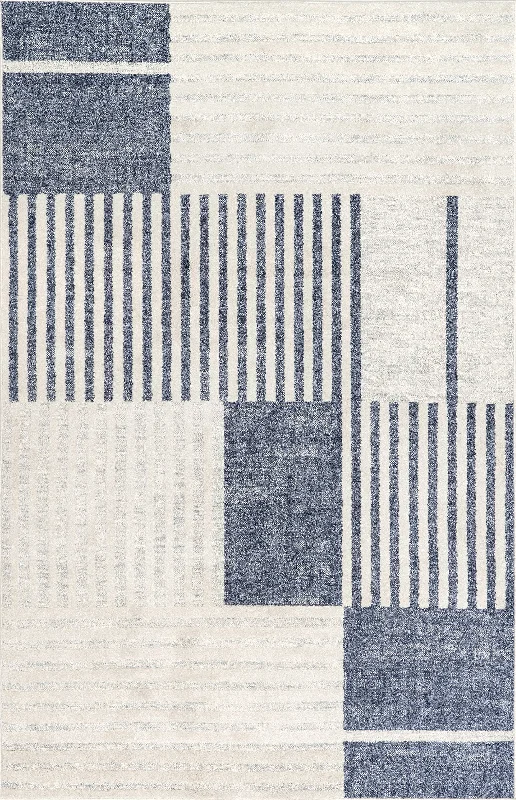 Gretchen Modern Striped Rug | Blue