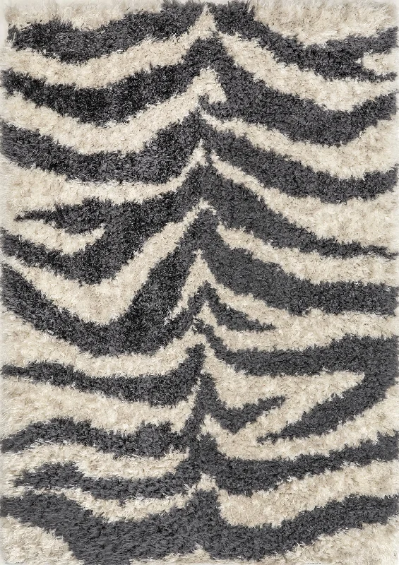 Gwendolyn Zebra Shag Rug | Ivory