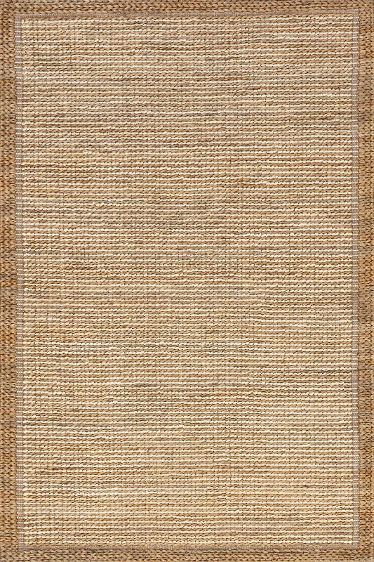 Ilse Bordered Hand Braided Jute Rug | Ivory