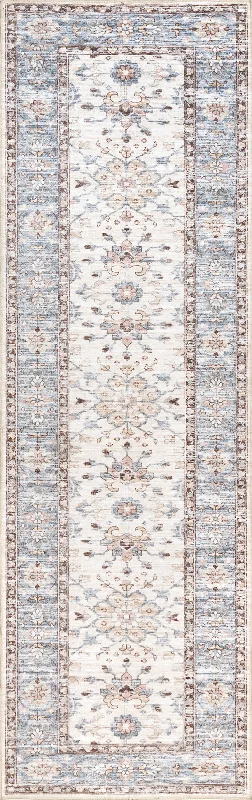 Ivied Blossoms Washable Rug | Light Beige