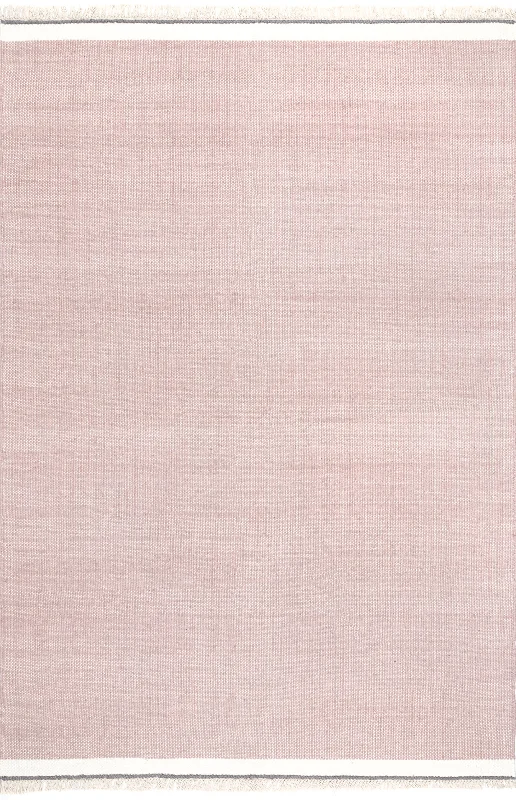 Jennifer Wool Tasseled Rug | Pink