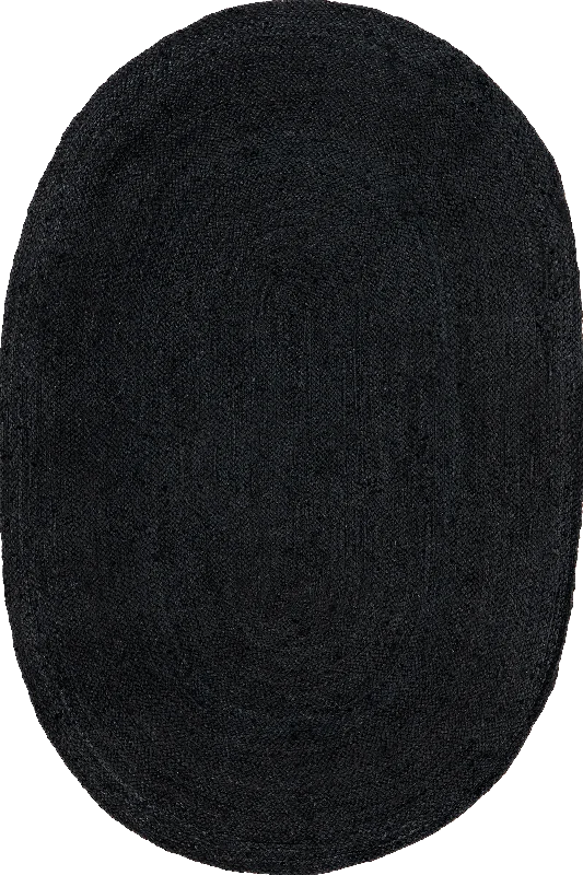 Jute Braided Rug | Black