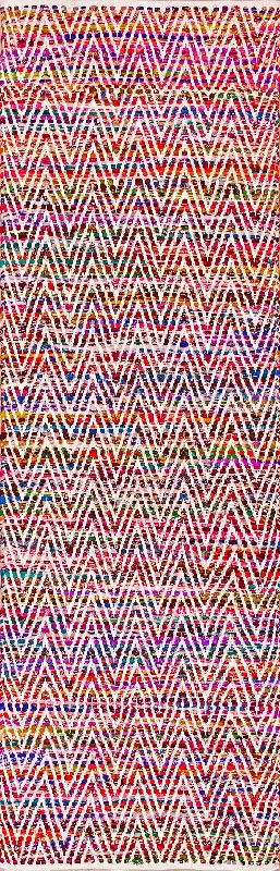 Maxine Chromatic Chevron Rug | Magenta