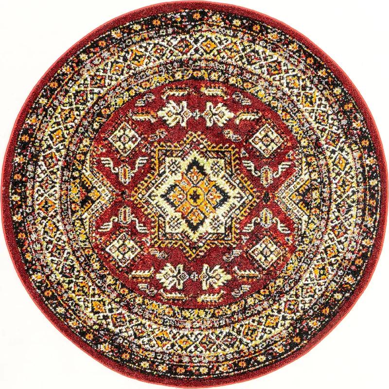 Medieval Herald Indoor/Outdoor Rug | Dark Red