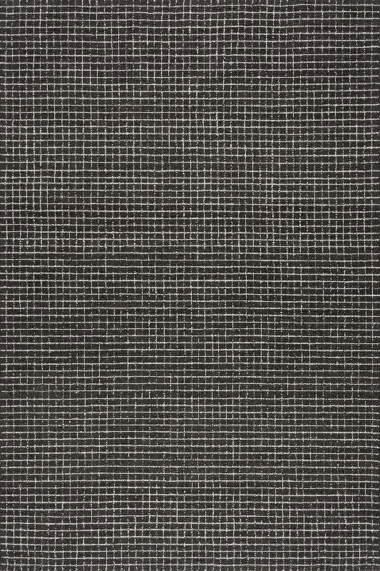 Melrose Checked Rug | Charcoal