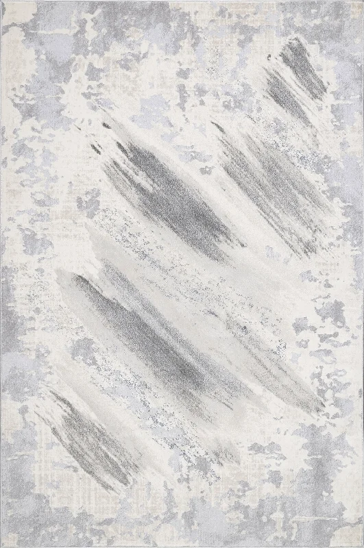 Modern Abstract Rug | Grey