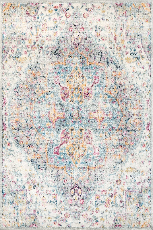 Mottled Medallion Rug | Blue