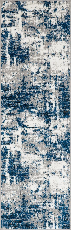 Nola Abstract Splatter Rug | Blue