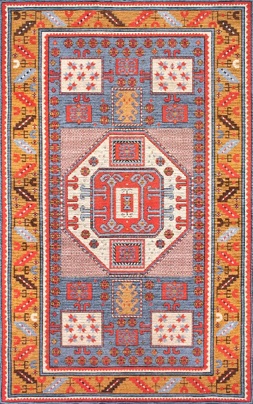 Octagon Medallion Rug | Rust