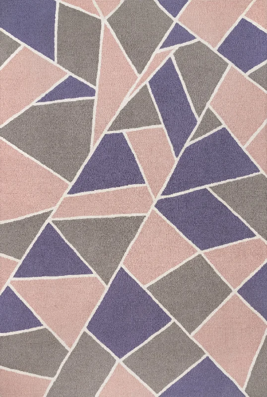 Piper Abstract Collage Rug | Light Pink