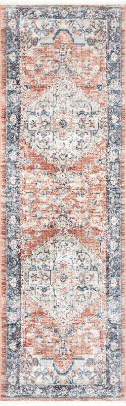 Plated Regal Medallion Rug | Rust