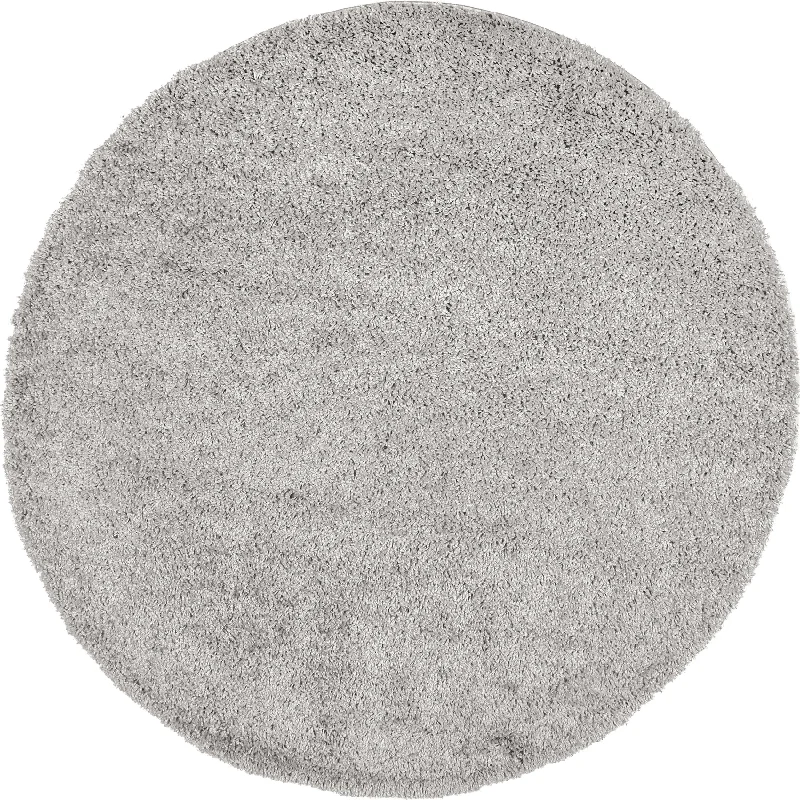 Plush Solid Shaggy Rug | Silver