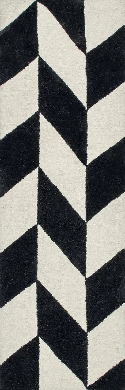 Retro Checker Tiles Rug | Black and White