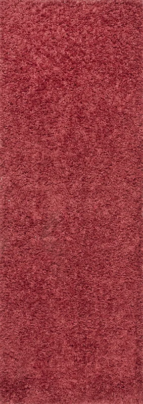 Sade Solid Shag Rug | Red