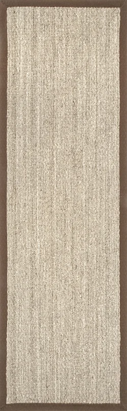 Seagrass with Border Rug | Brown