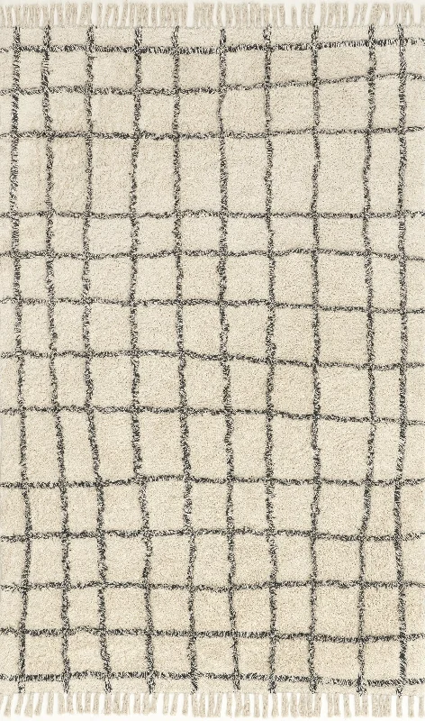 Serenella Lattice Levels Rug | Ivory