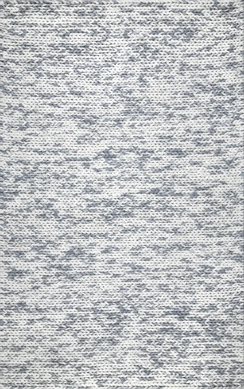 Softest Knit Wool Rug | Silver