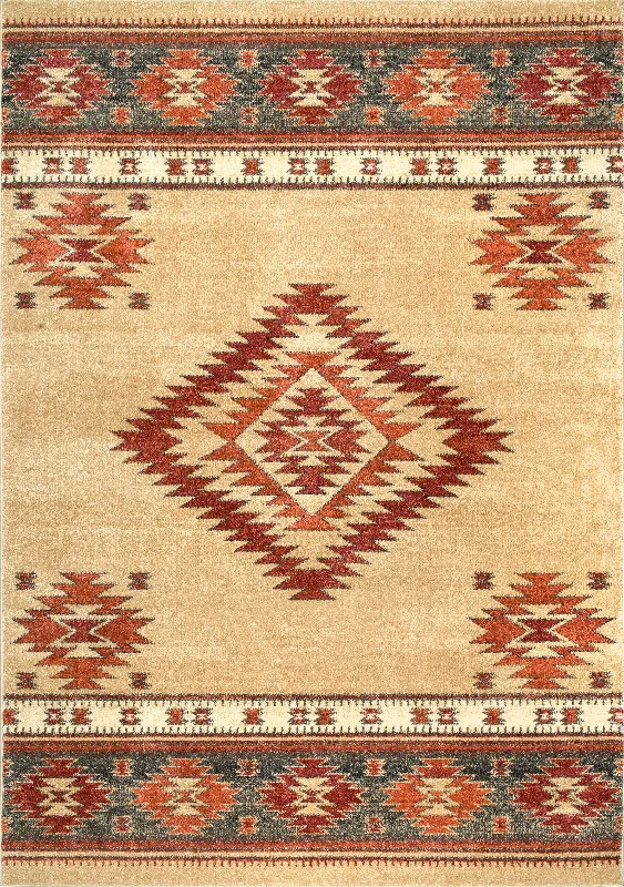 Southwestern Diamond Rug | Beige