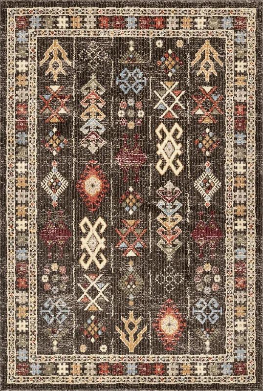 Southwestern Symbols Rug | Brown