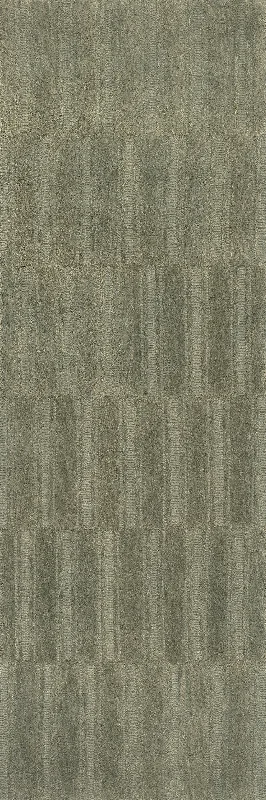 Starke Broken Stripe Wool Rug | Olive