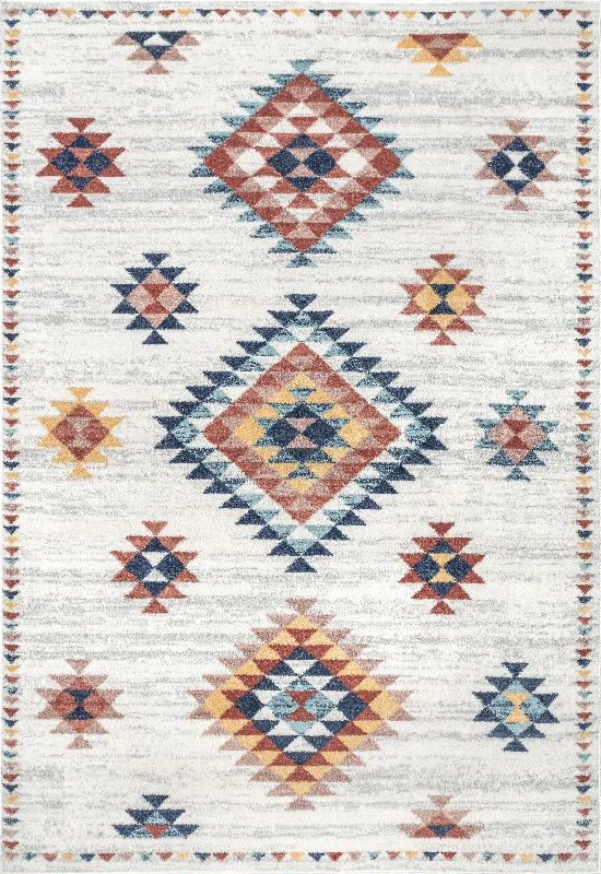 Stella Aztec Diamond Rug | Beige