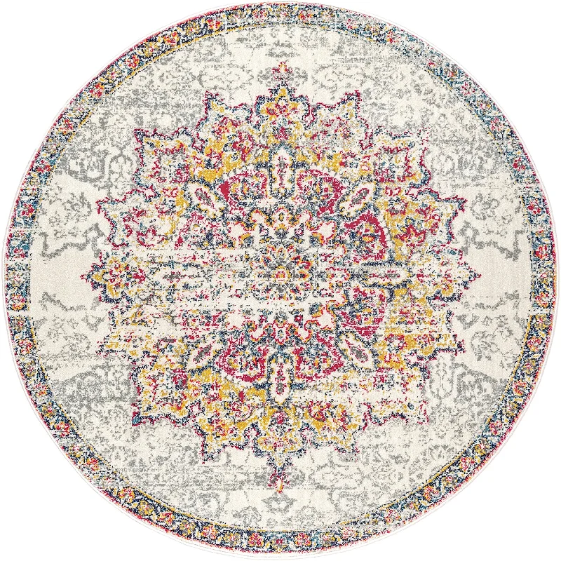 Sunny Wildflower Medallion Rug | Pink