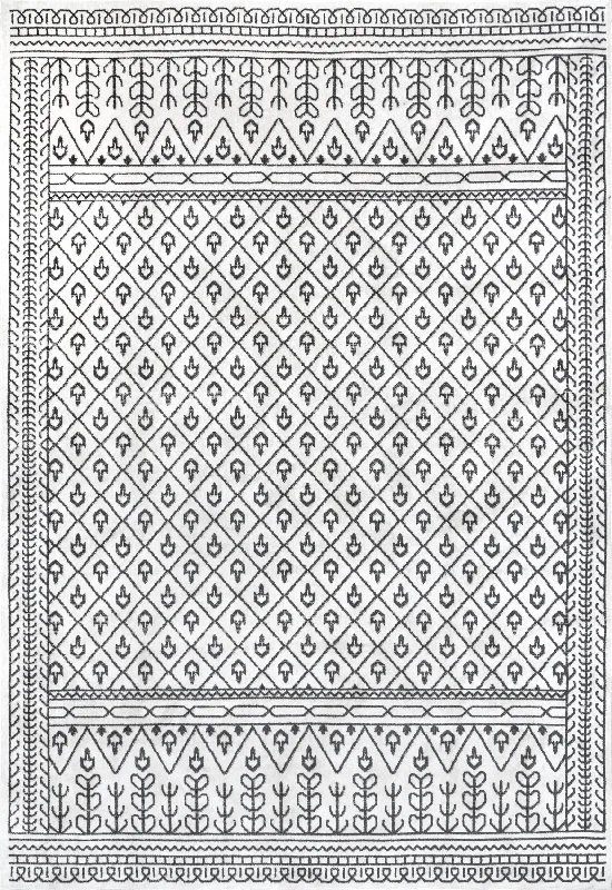 Valerie Washable Graphics Rug | Grey