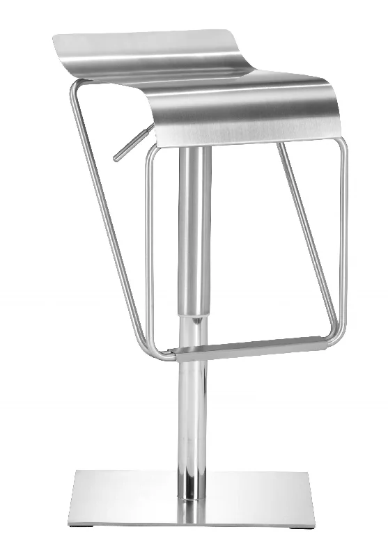 32" Steel Swivel Backless Bar Height Bar Chair