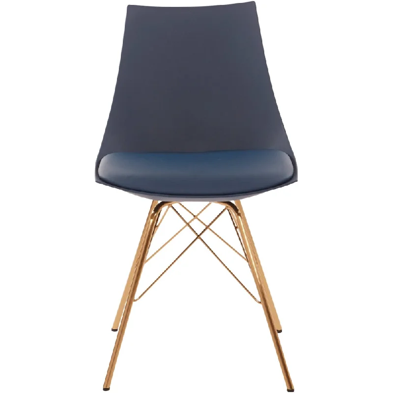 AveSix - Oakley Modern Chair - Navy/Gold