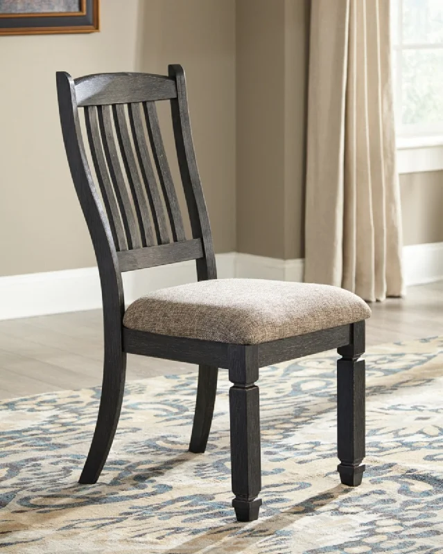 Tyler Creek Dining UPH Side Chair (2/CN) Black/Grayish Brown by Ashley Furniture