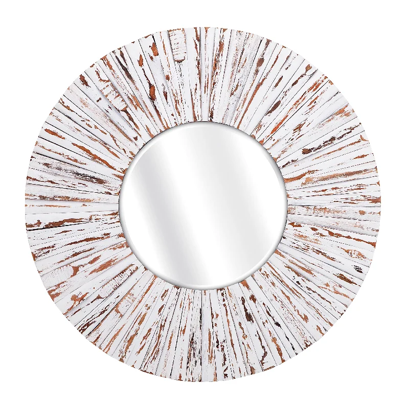 IMAX Worldwide Home Sadie White Wooden Mirror