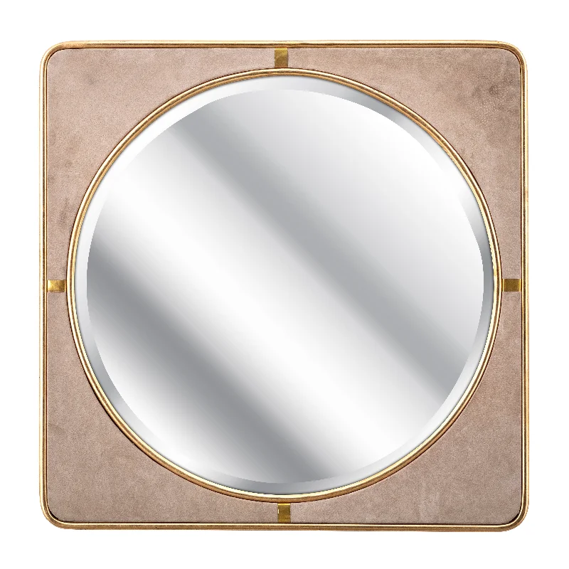 IMAX Worldwide Home SG Suede Wall Mirror