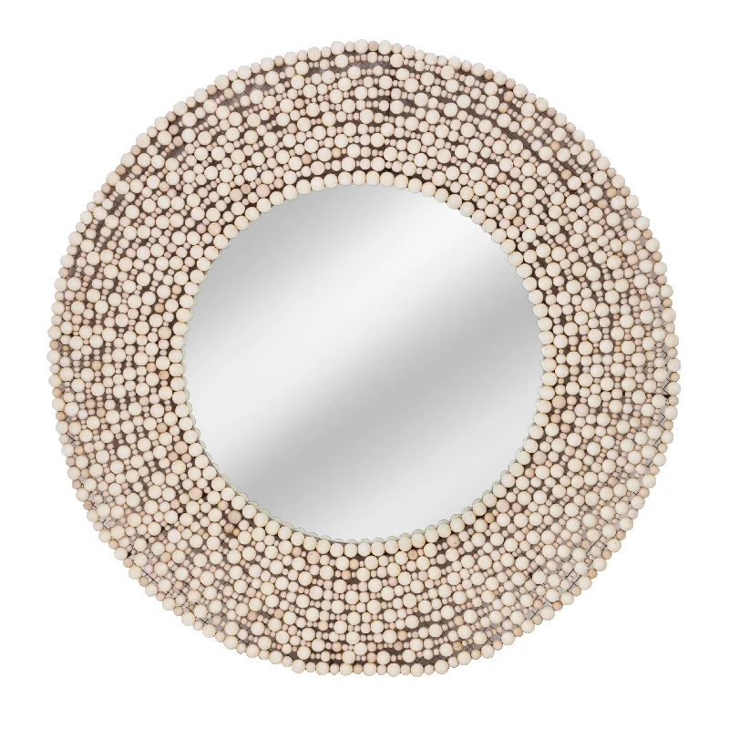 IMAX Worldwide Home Siena Wood Bead Mirror