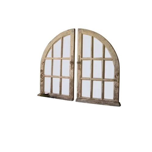 Kalalou CCG1434 Arched Mirror Window Set of 2