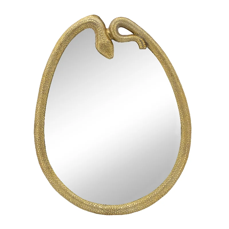 Sagebrook Home 29`` Wall Mirror W/ Snake Accent, Gold