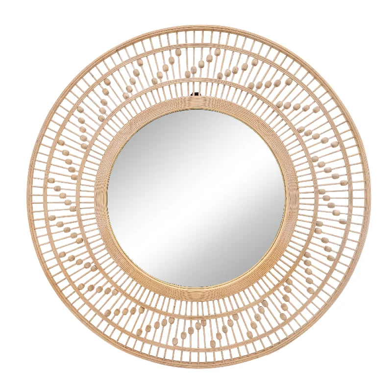 Sagebrook Home 36`` Bamboo Wall Mirror, Natural