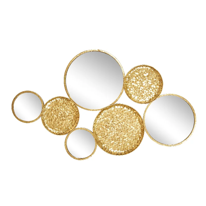 Sagebrook Home 13893-01 39" Metal Mirrored Wall Decor, Gold, Wb